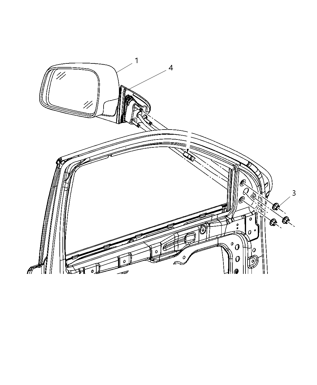 Mopar 1NT29JRMAK Outside Rear View Mirror