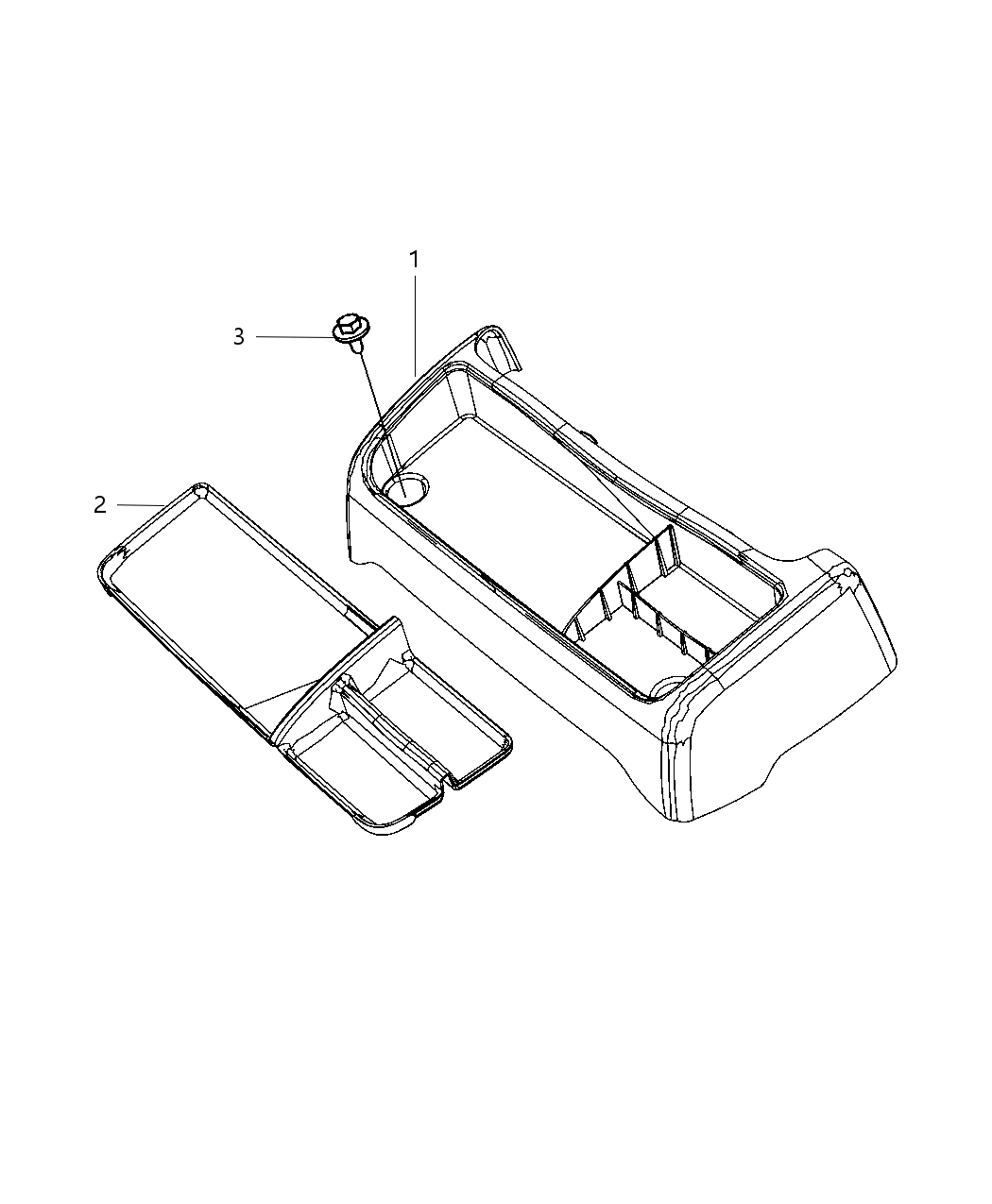 Mopar 1RT17LU7AA Tray-Floor Console