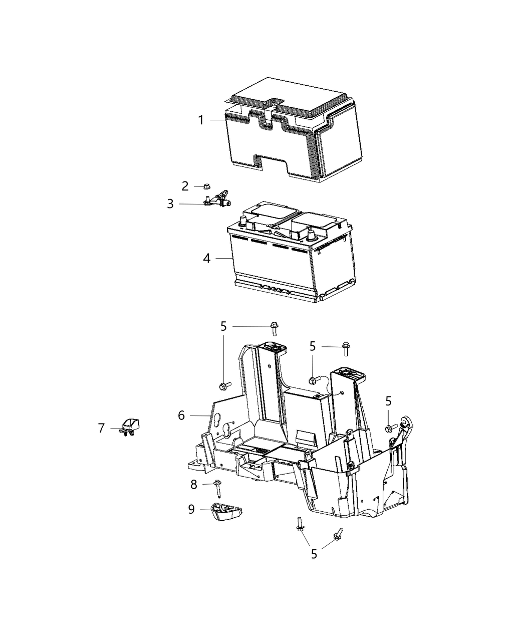 Mopar 5033397AA Shield-Battery