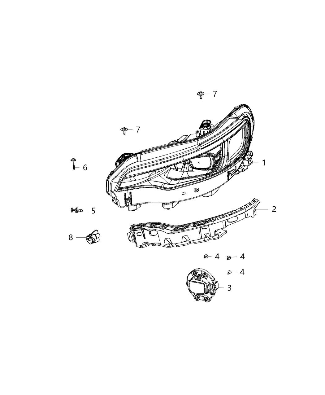 Mopar 68275945AH Headlamp