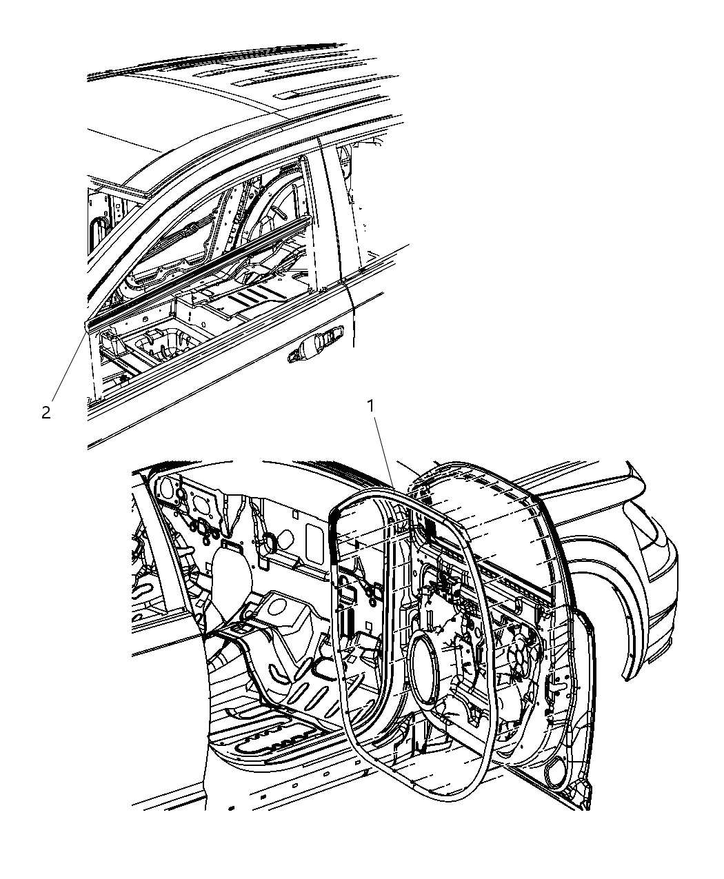 Mopar 5076866AC WEATHERSTRIP-Front Door Mounted