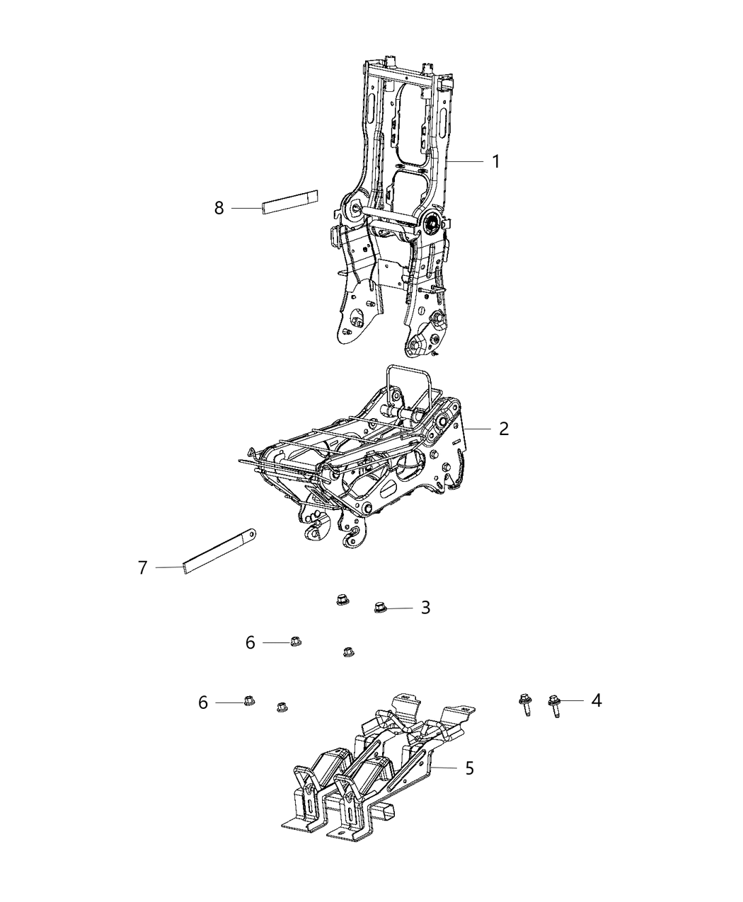 Mopar 68322977AB Frame-Rear Seat Cushion