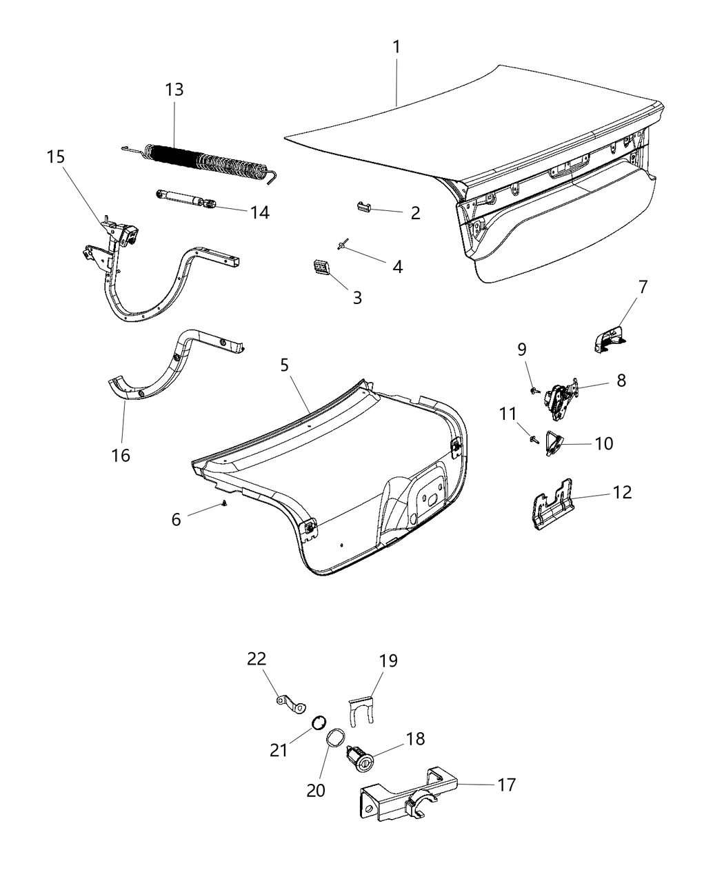 Mopar 68216949AF Cover-DECKLID Interior Trim