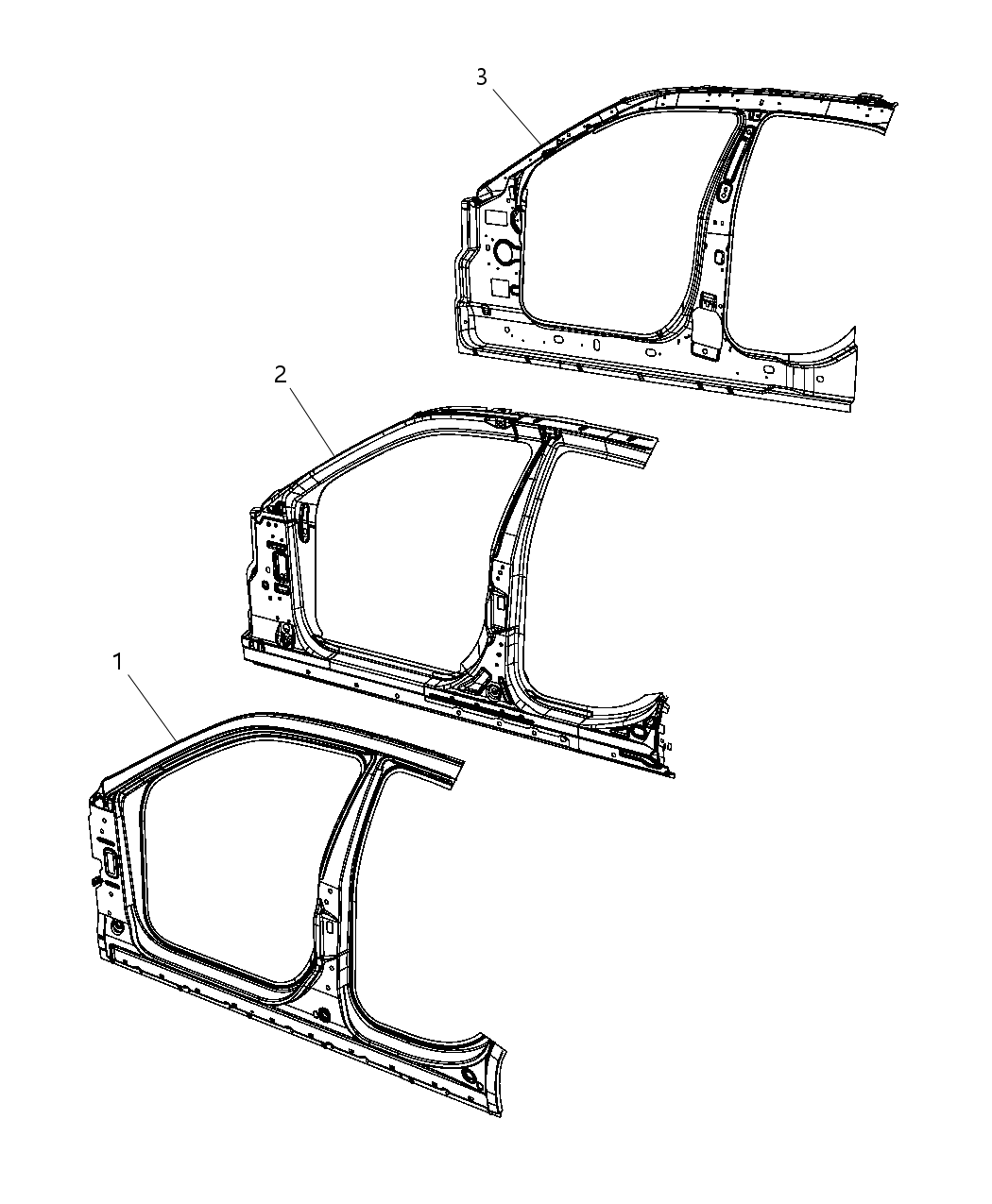 Mopar 68127972AC Panel-Body Side Aperture Outer