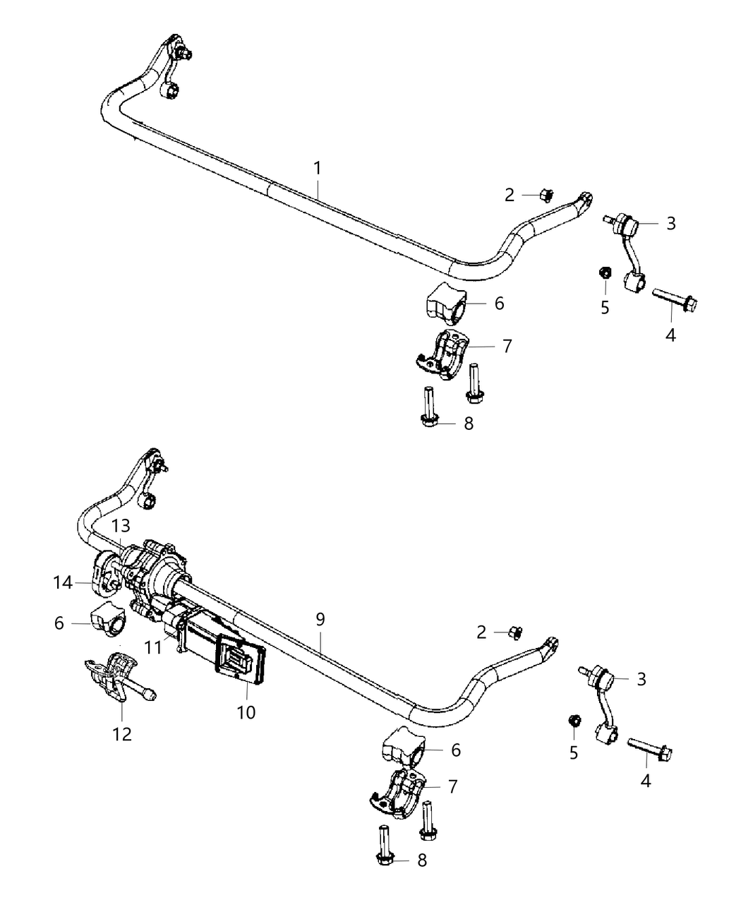 Mopar 68044411AB ACTUATOR-STABILIZER Bar