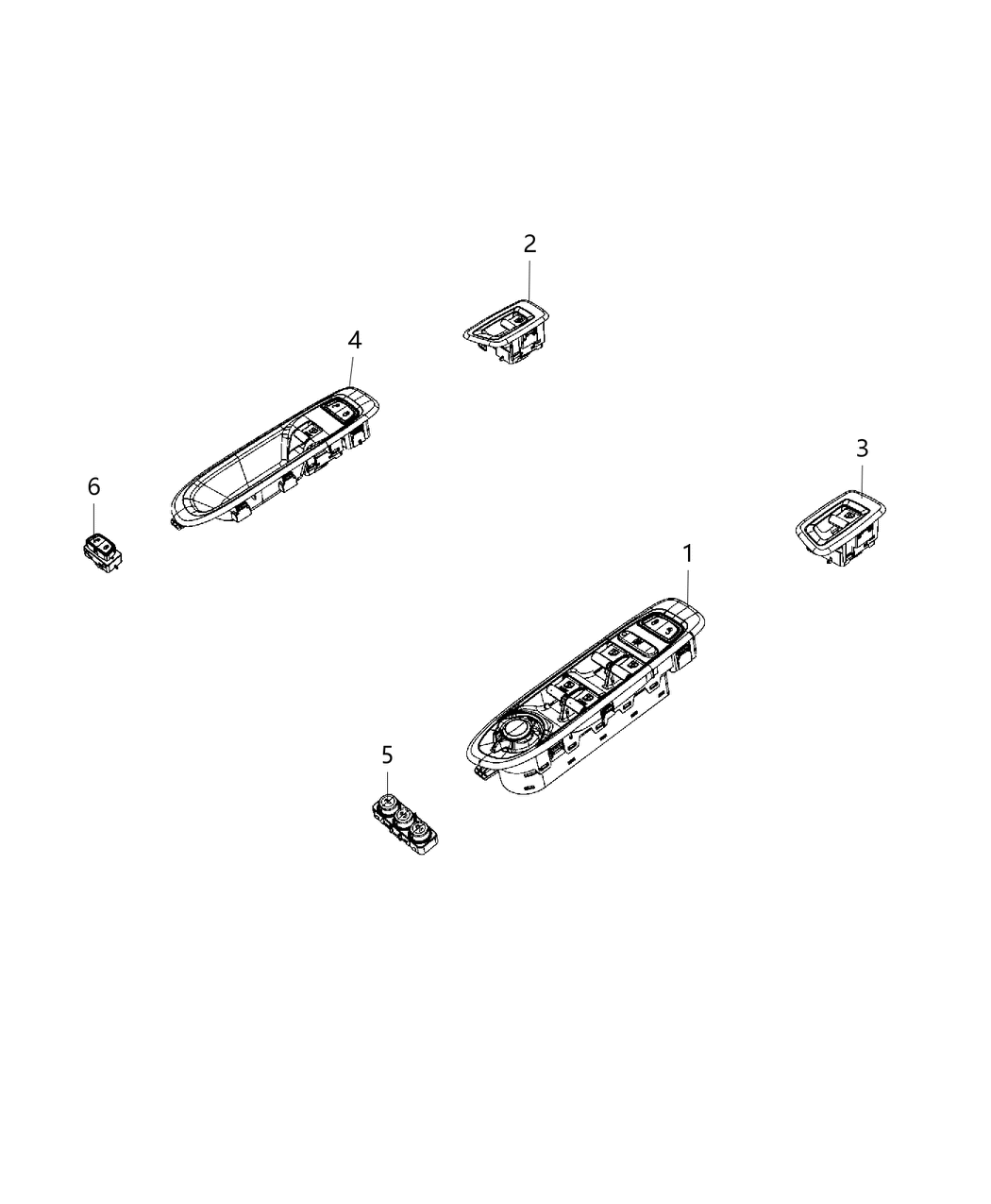 Mopar 6BZ30LXHAA Switch-Power Window