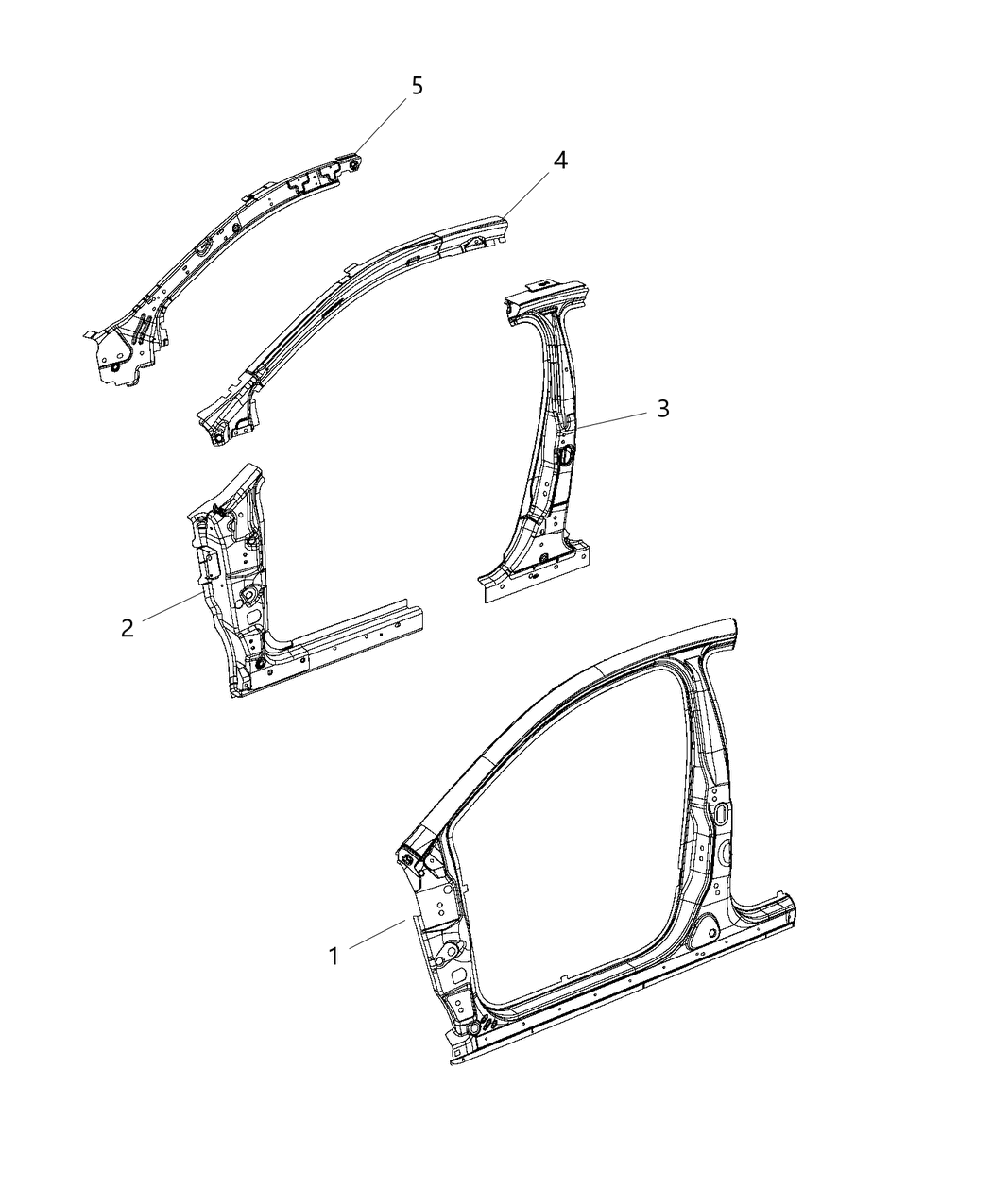 Mopar 68245754AF Panel-Body Side Aperture Front