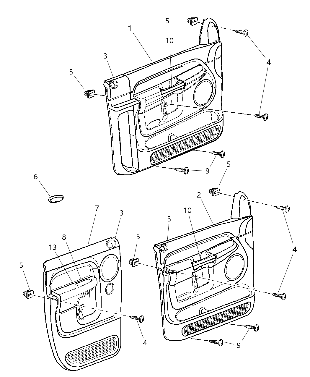 Mopar 5JV241D5AC Panel-Rear Door Trim