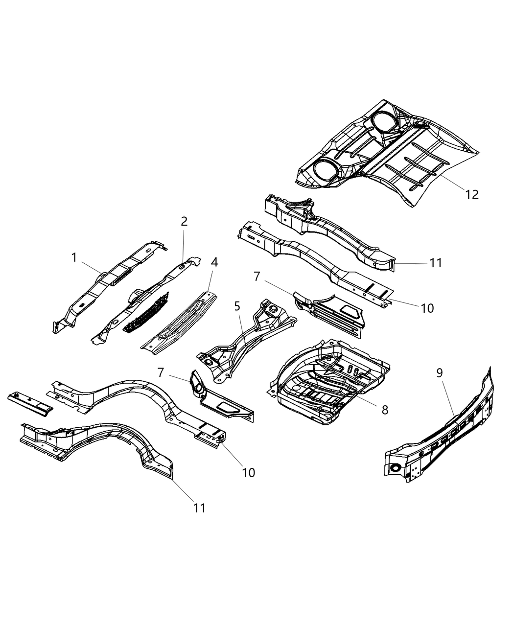 Mopar 68037704AD Panel-Deck Opening Lower