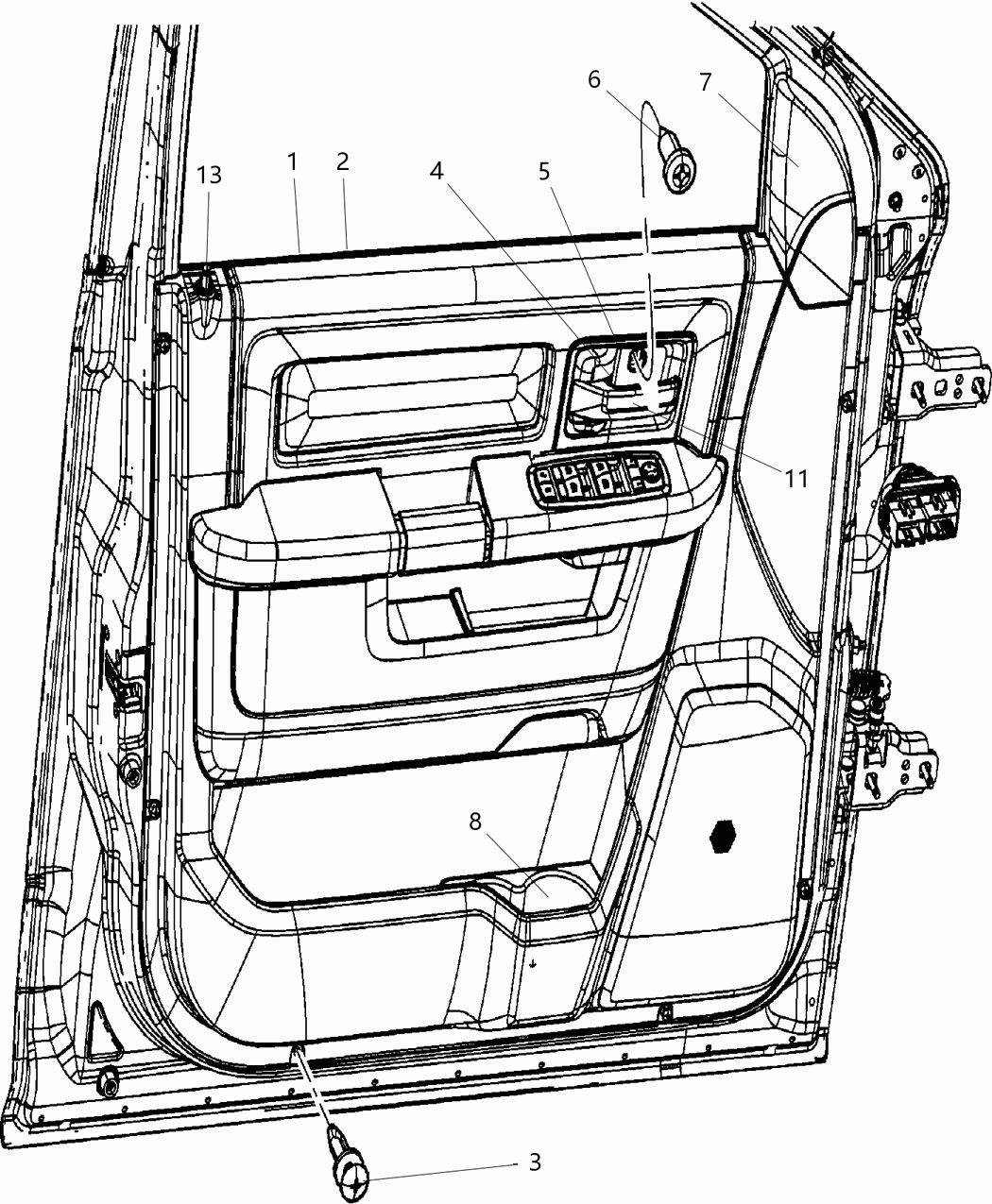 Mopar 5NN272X9AA Front Door Trim