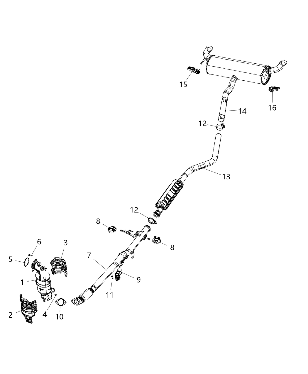 Mopar 68302552AB Exhaust Resonator