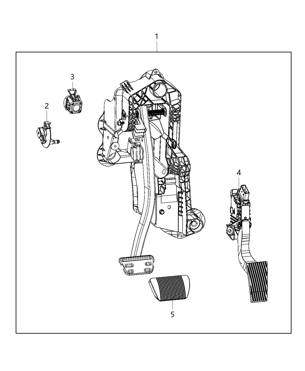 Mopar 68437183AC Pedal-Brake And Accelerator