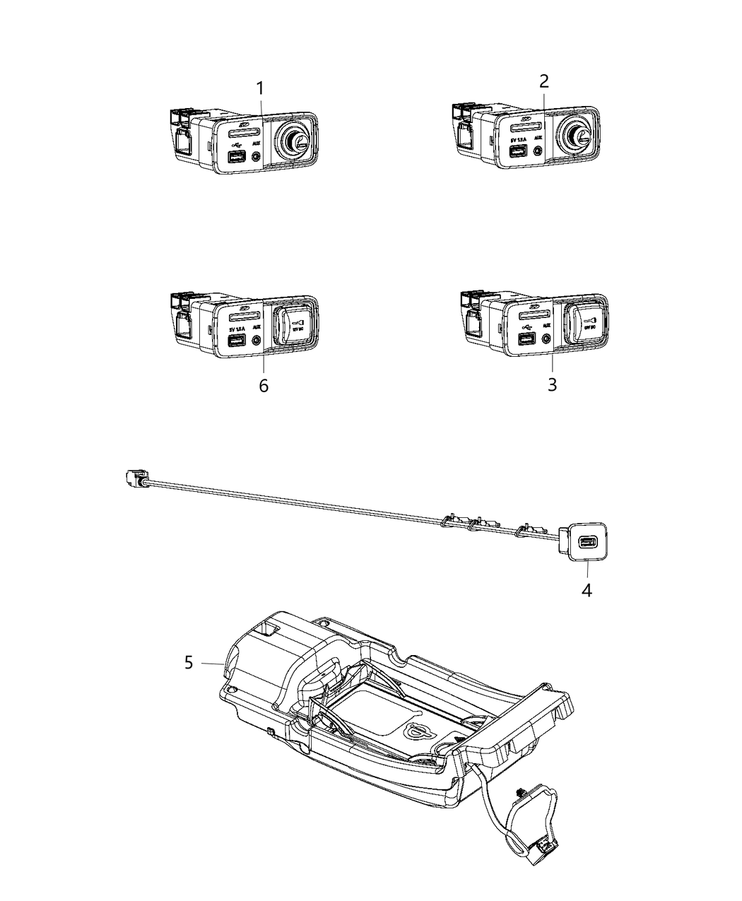 Mopar 68139536AB Media-Hub