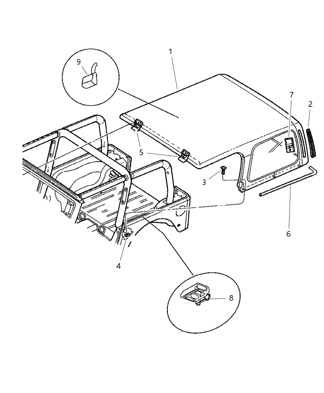 Mopar 55175816AB Latch-Folding Top