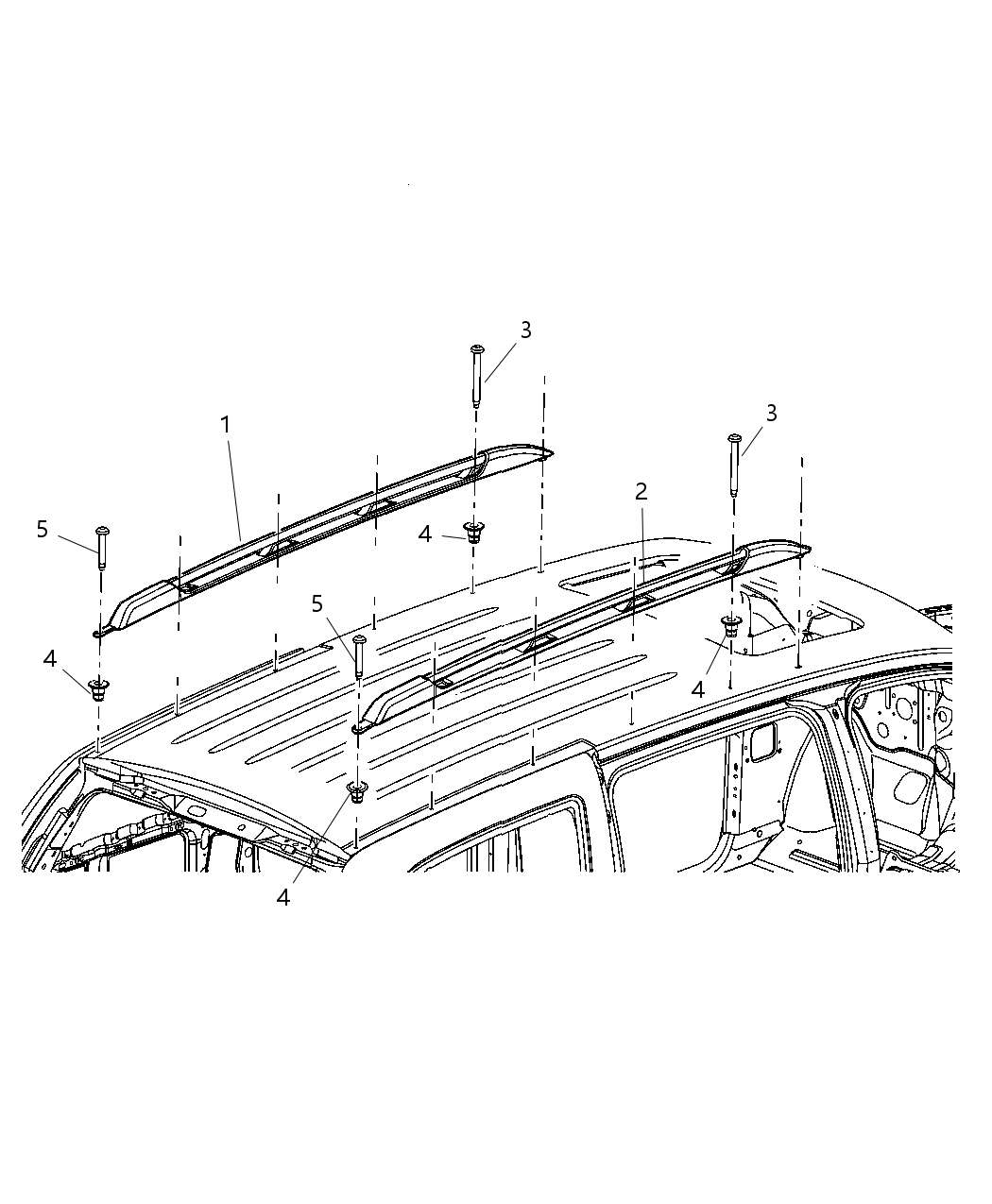 Mopar 55362541AC Rail-Roof