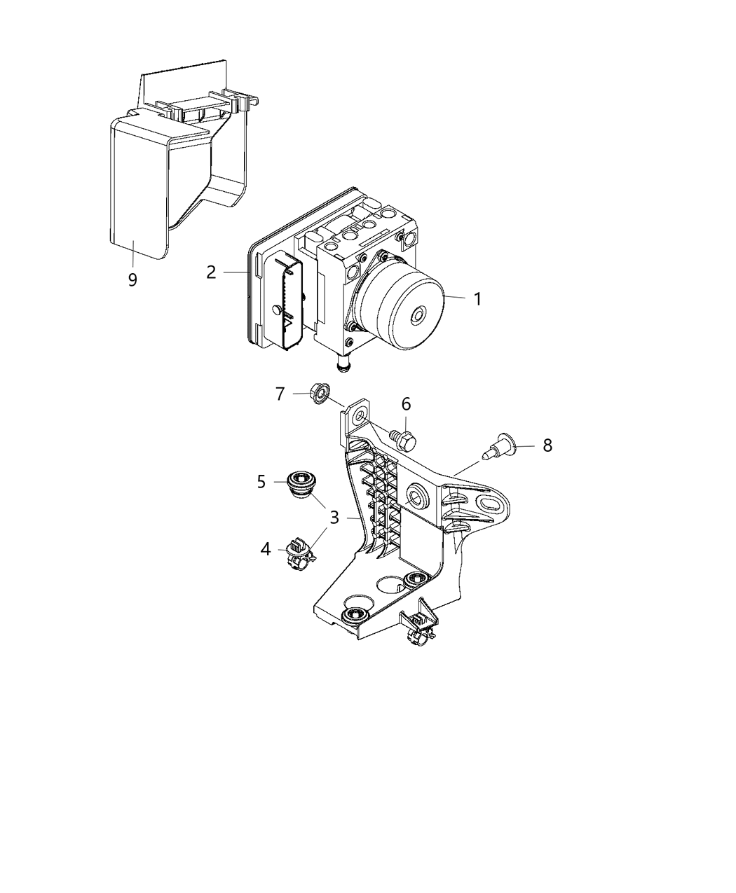 Mopar 68472127AA Abs Control Module