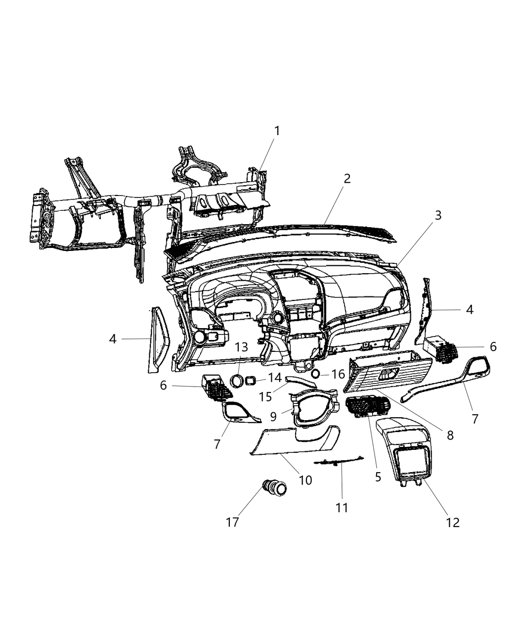 Mopar 1RE54DX9AA Bezel-HEADLAMP Switch