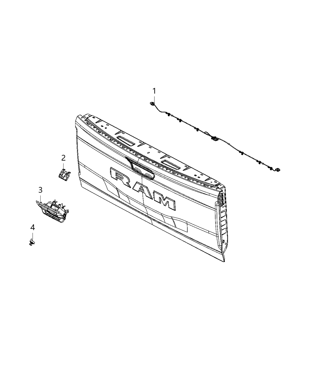 Mopar 68488451AA TAILGATE