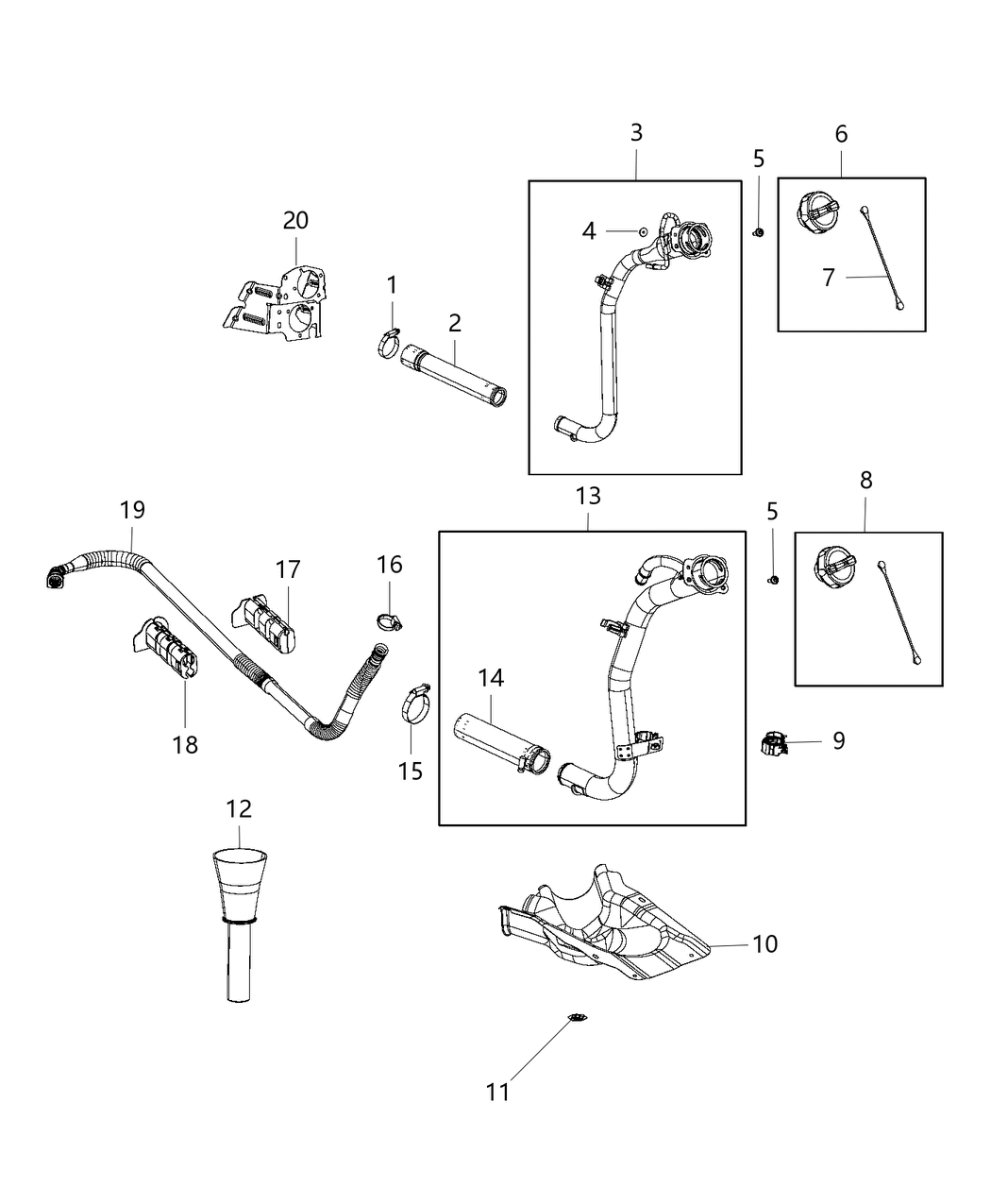 Mopar 52029484AB Tube-Fuel Filler