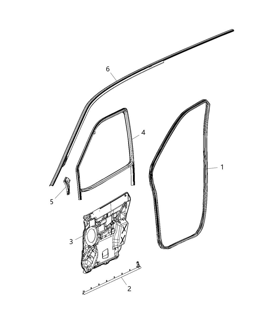 Mopar 68259408AA Seal-Front Door