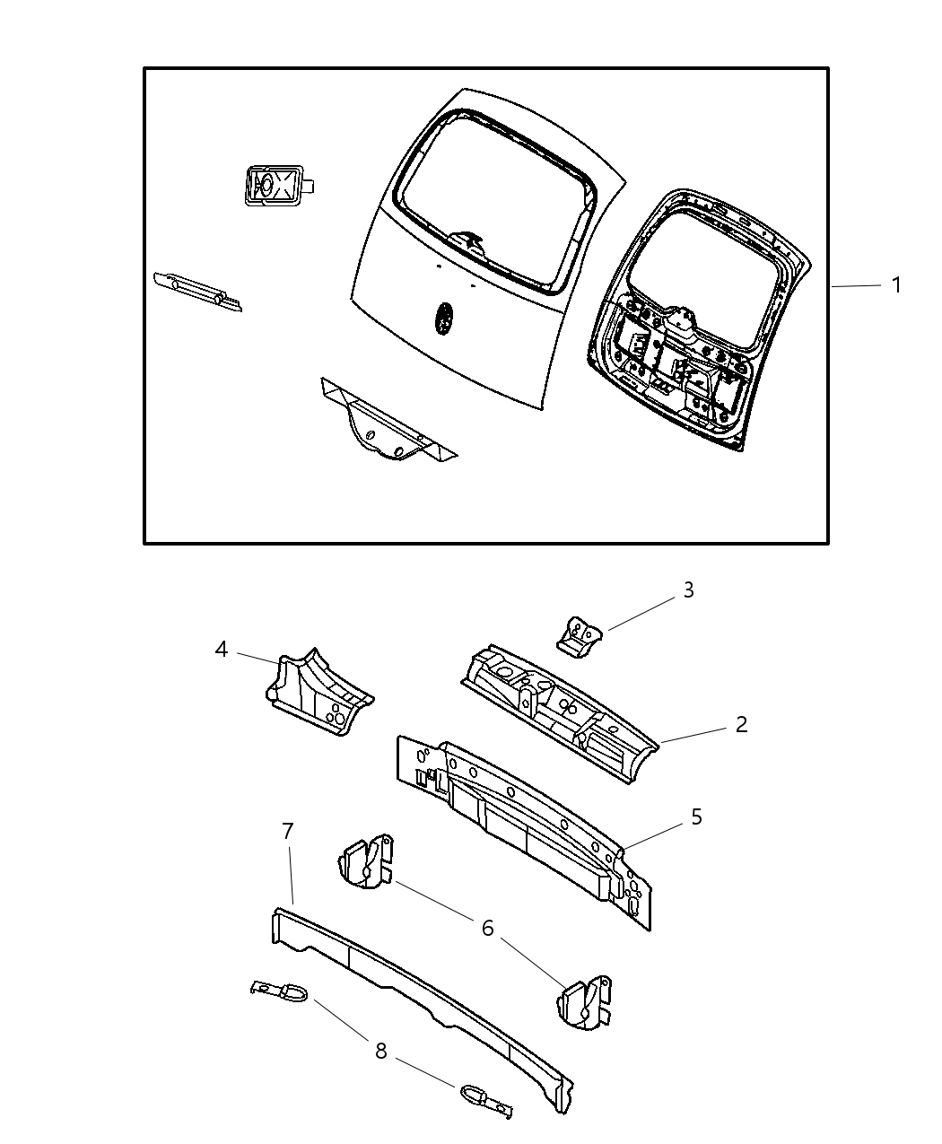 Mopar TH29XGRAG Handle-LIFTGATE