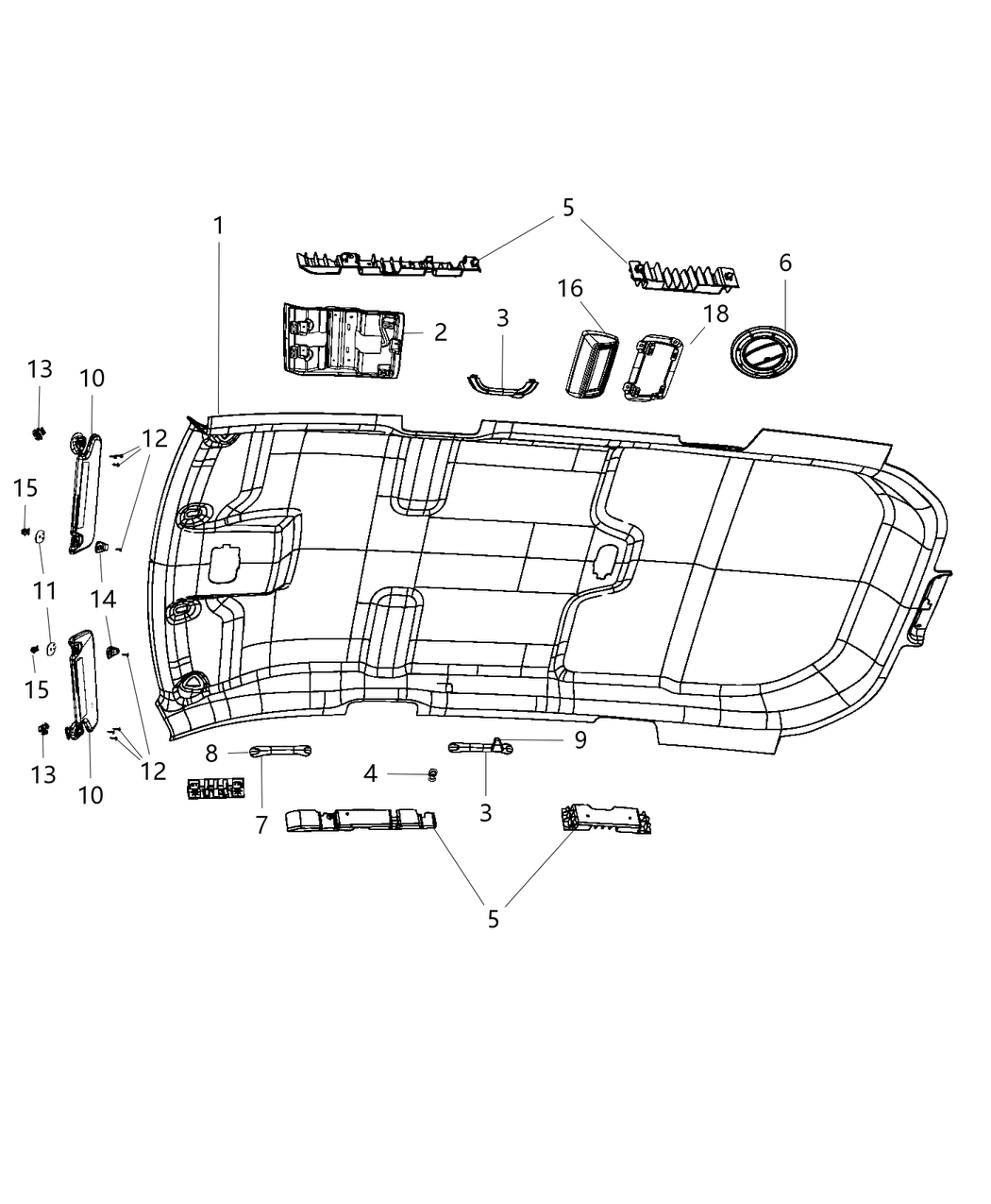 Mopar 6PX51HDAAA Headliner