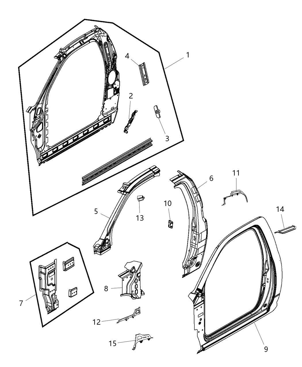 Mopar 68145002AD REINFMNT-B-Pillar