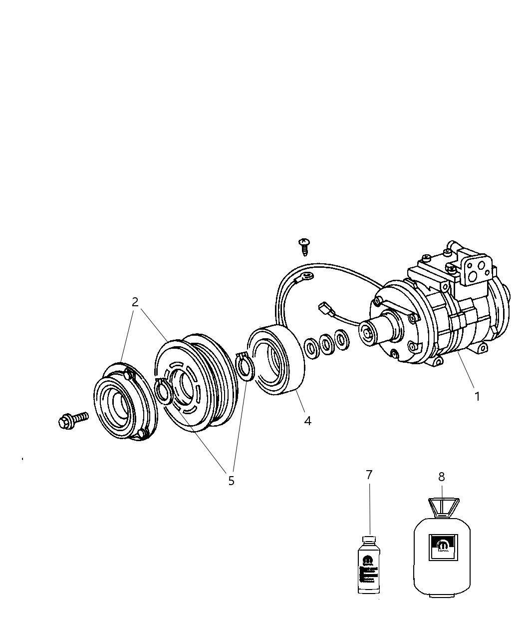 Mopar 55111438AB COMPRES0R-Air Conditioning