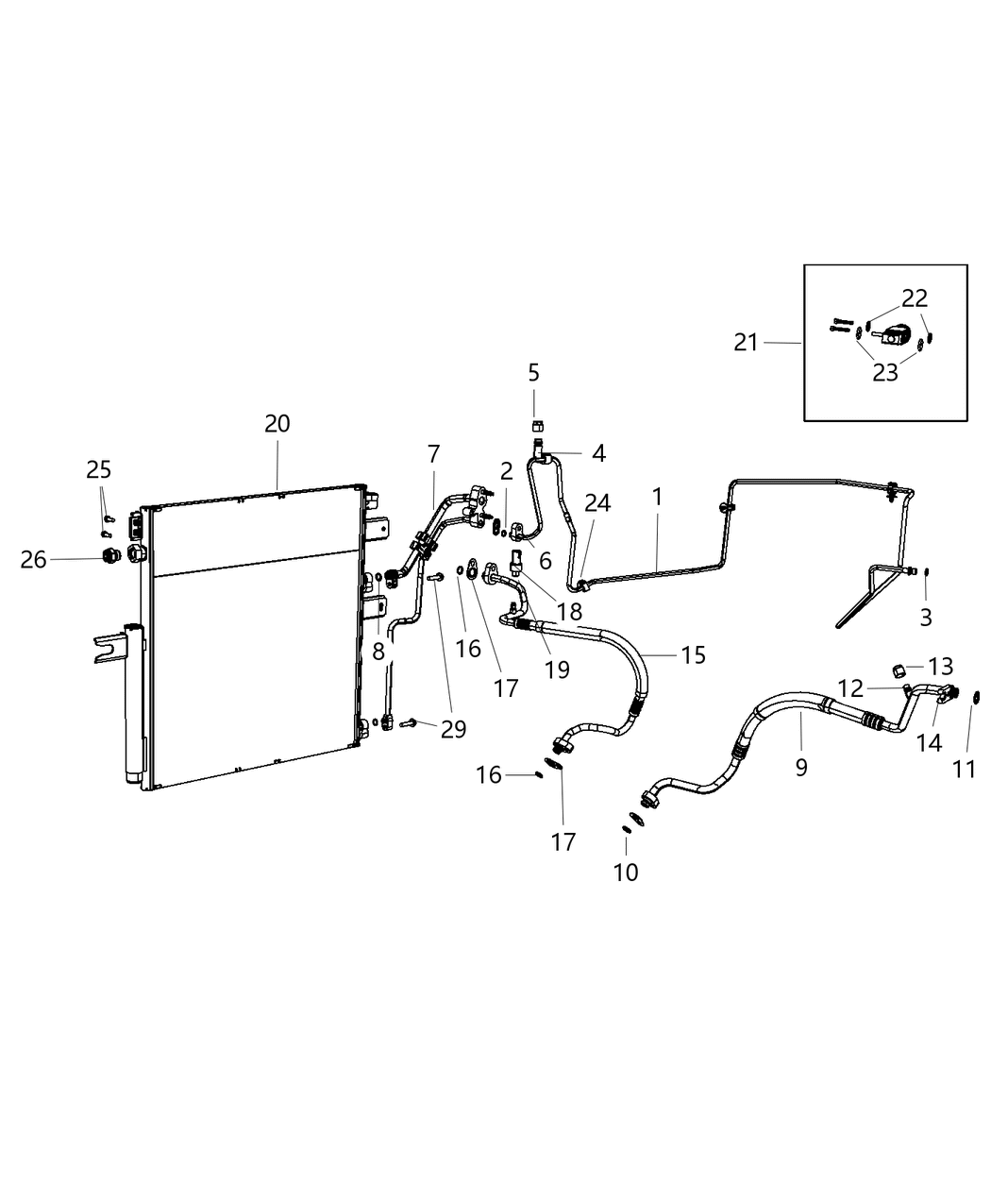 Mopar 68140655AD Line-A/C Discharge