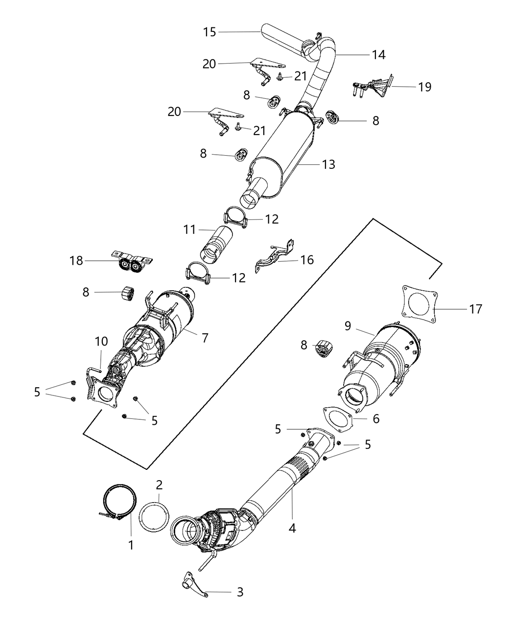 Mopar 68137182AC Bracket-Exhaust Particulate Filter