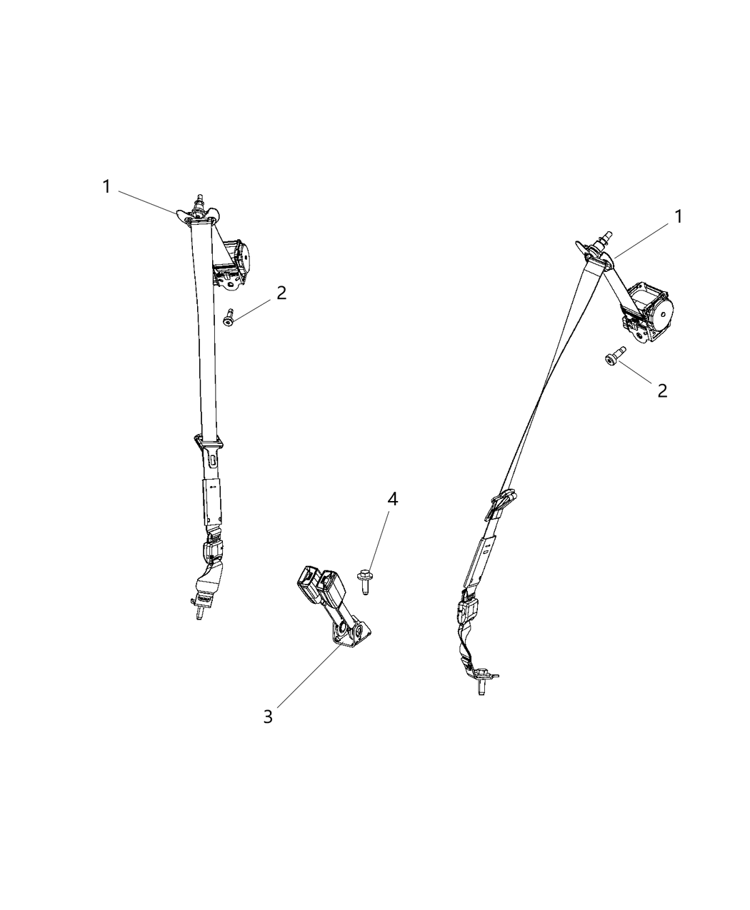 Mopar 55117160AB Shield-Seat Belt RETRACTOR