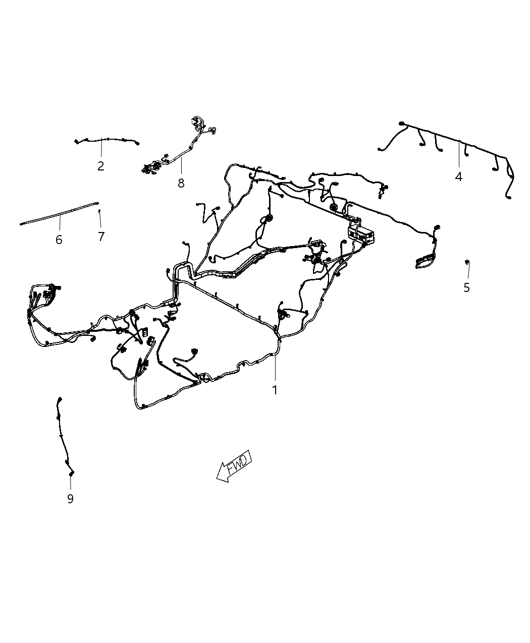 Mopar 68361697AB Wiring-Rear FASCIA