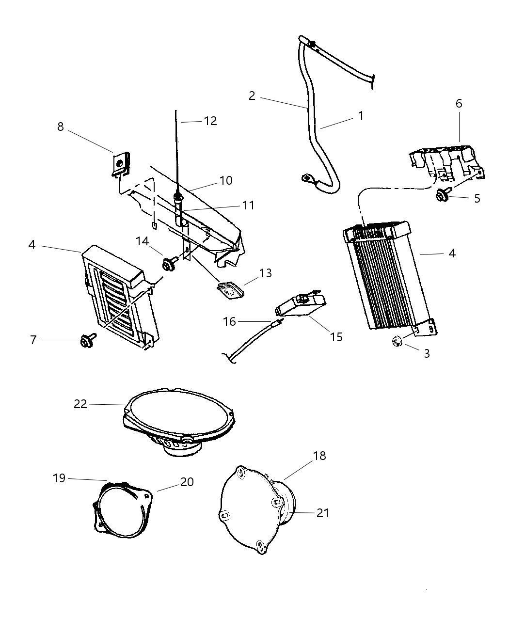 Mopar 4760871AD Cable-BACKLITE Antenna