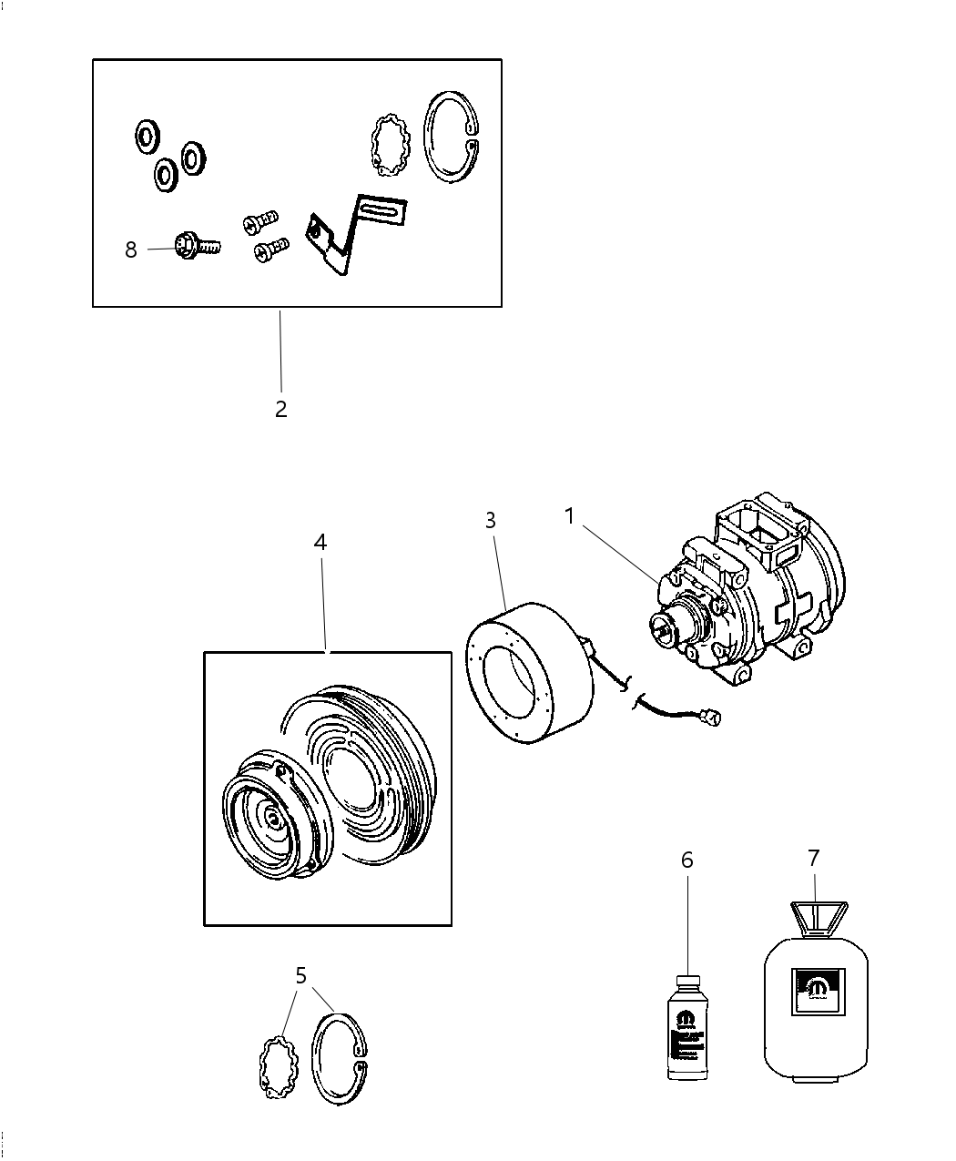 Mopar 5165735AB PULLEY-A/C Compressor