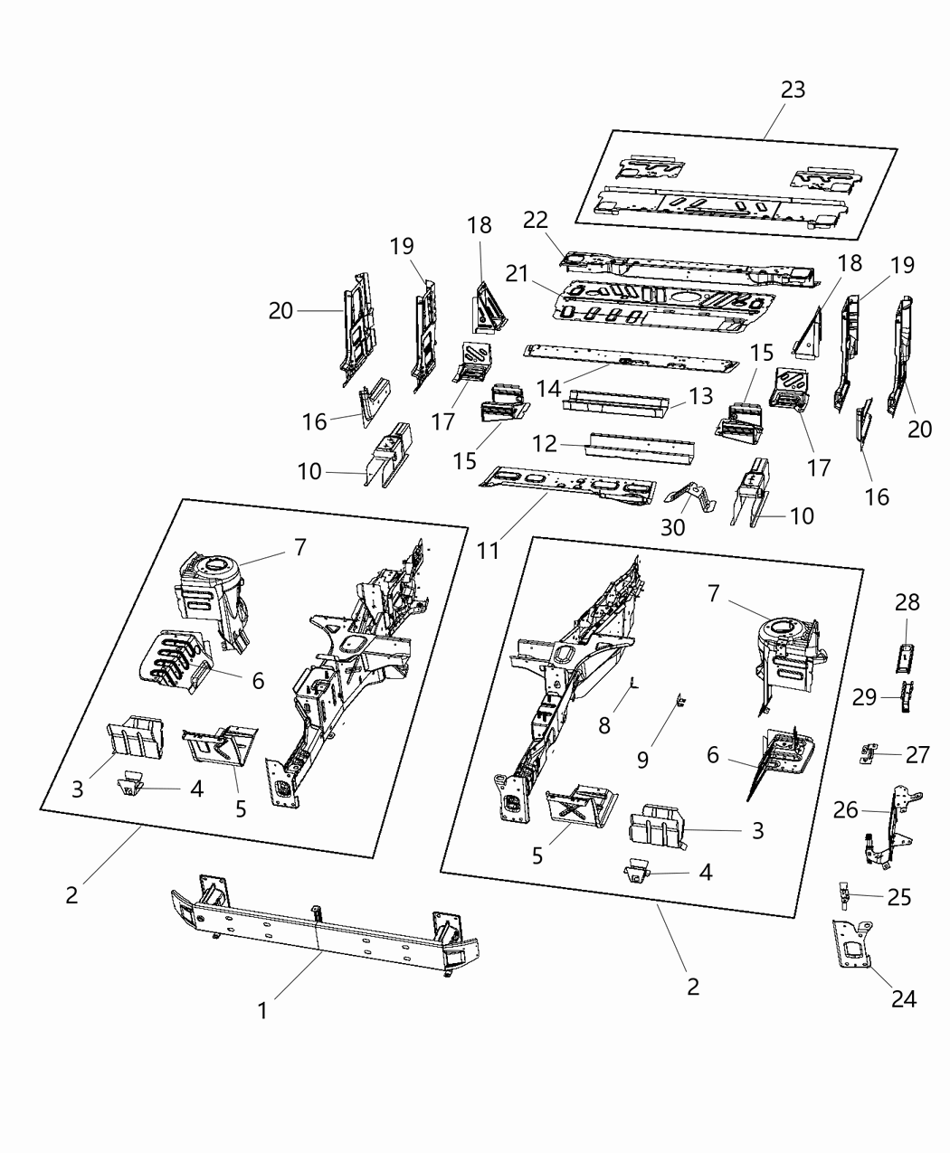 Mopar 4725953AG Rail Assembly-Frame Front