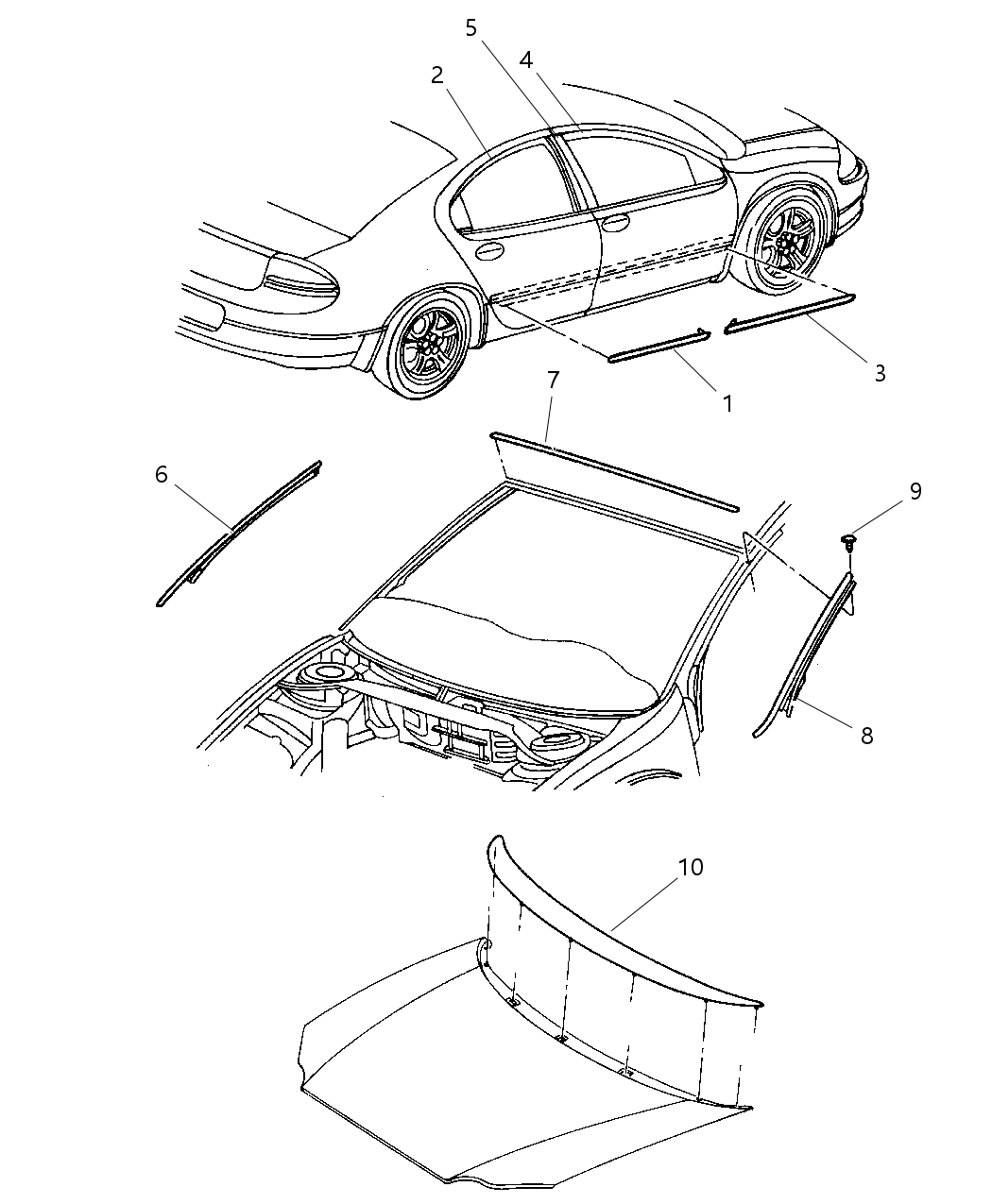 Mopar 4780505AK Molding-Rear Door