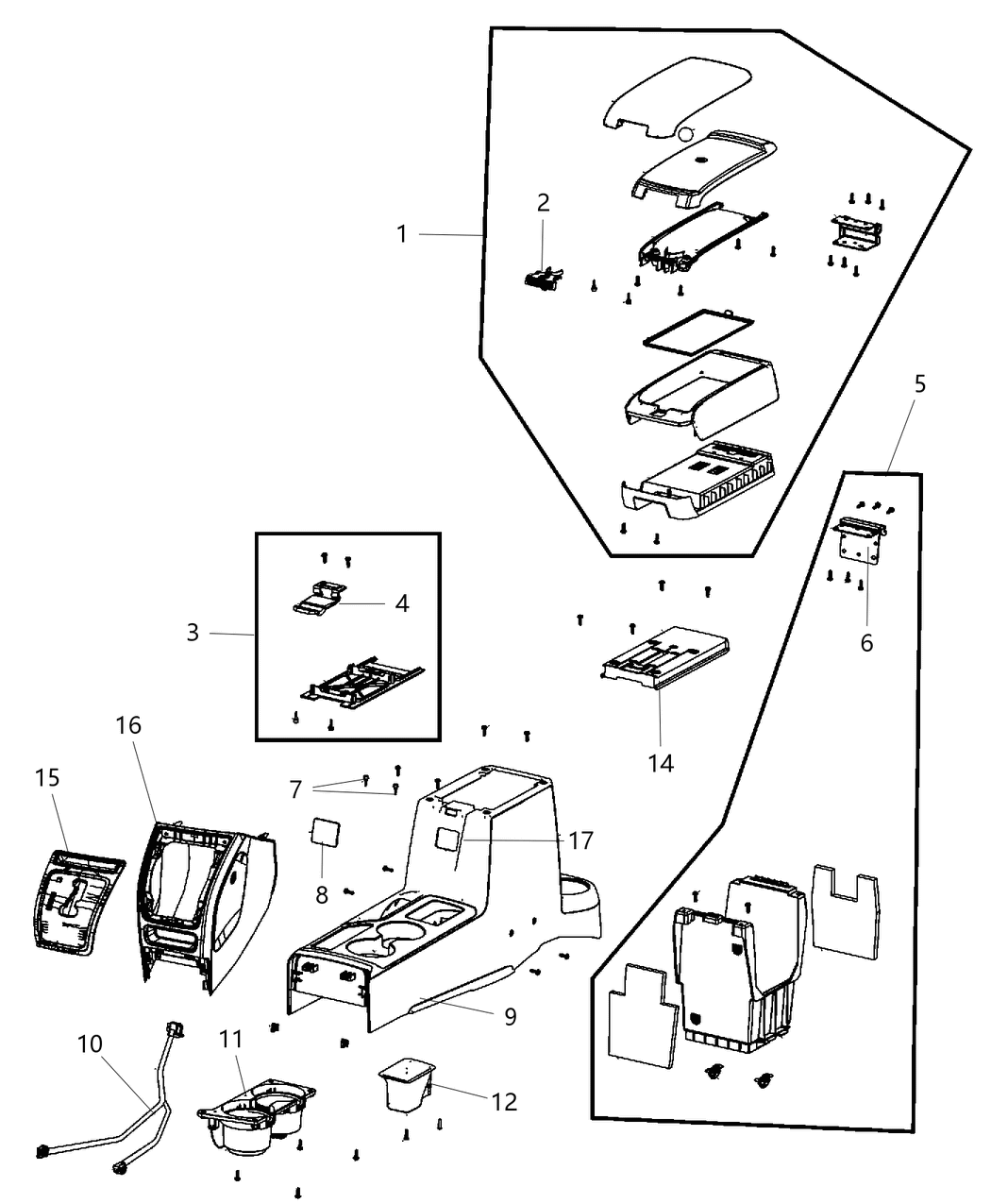 Mopar 68036617AB Wiring-Console