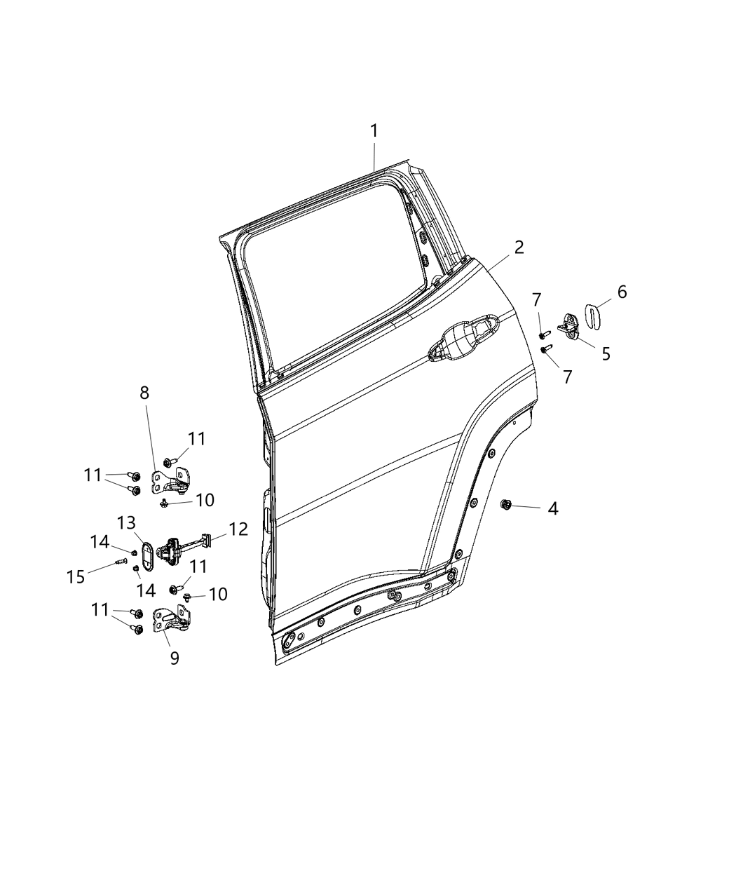 Mopar 68243645AA Check-Rear Door