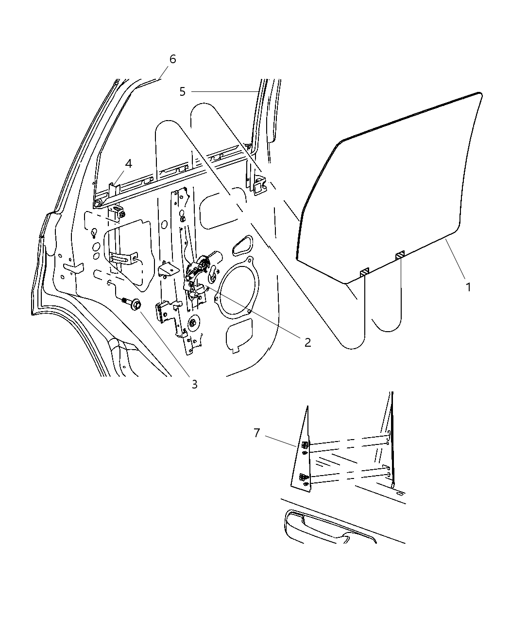 Mopar 55396320AB WEATHERSTRIP-Rear Door Belt