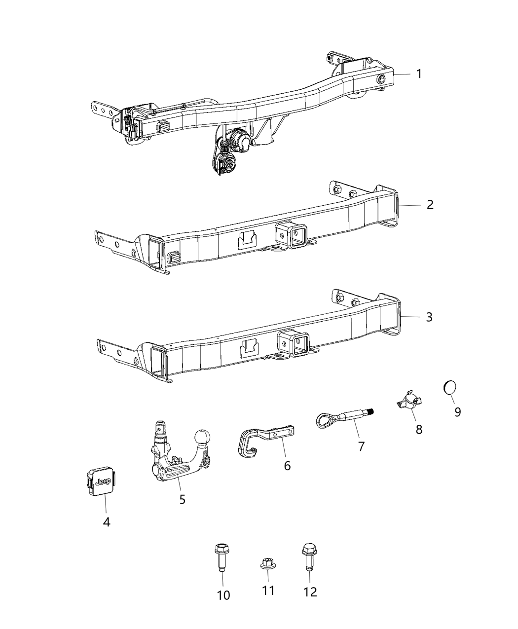 Mopar 68248542AB Hitch-Trailer