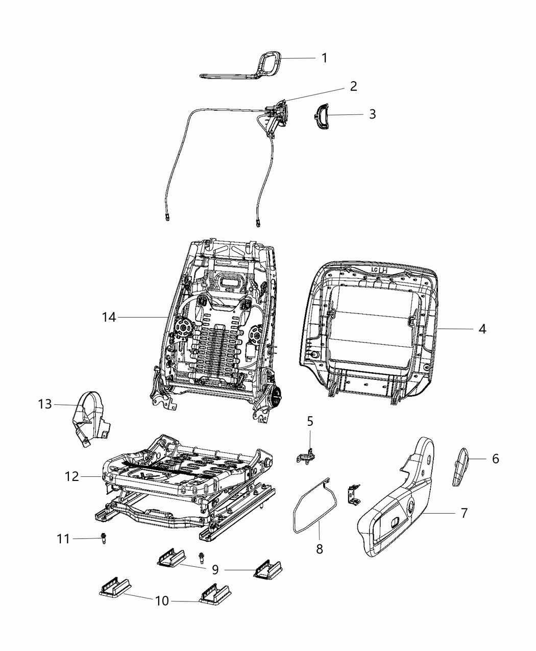 Mopar 68256985AA ADJUSTER-Power Seat