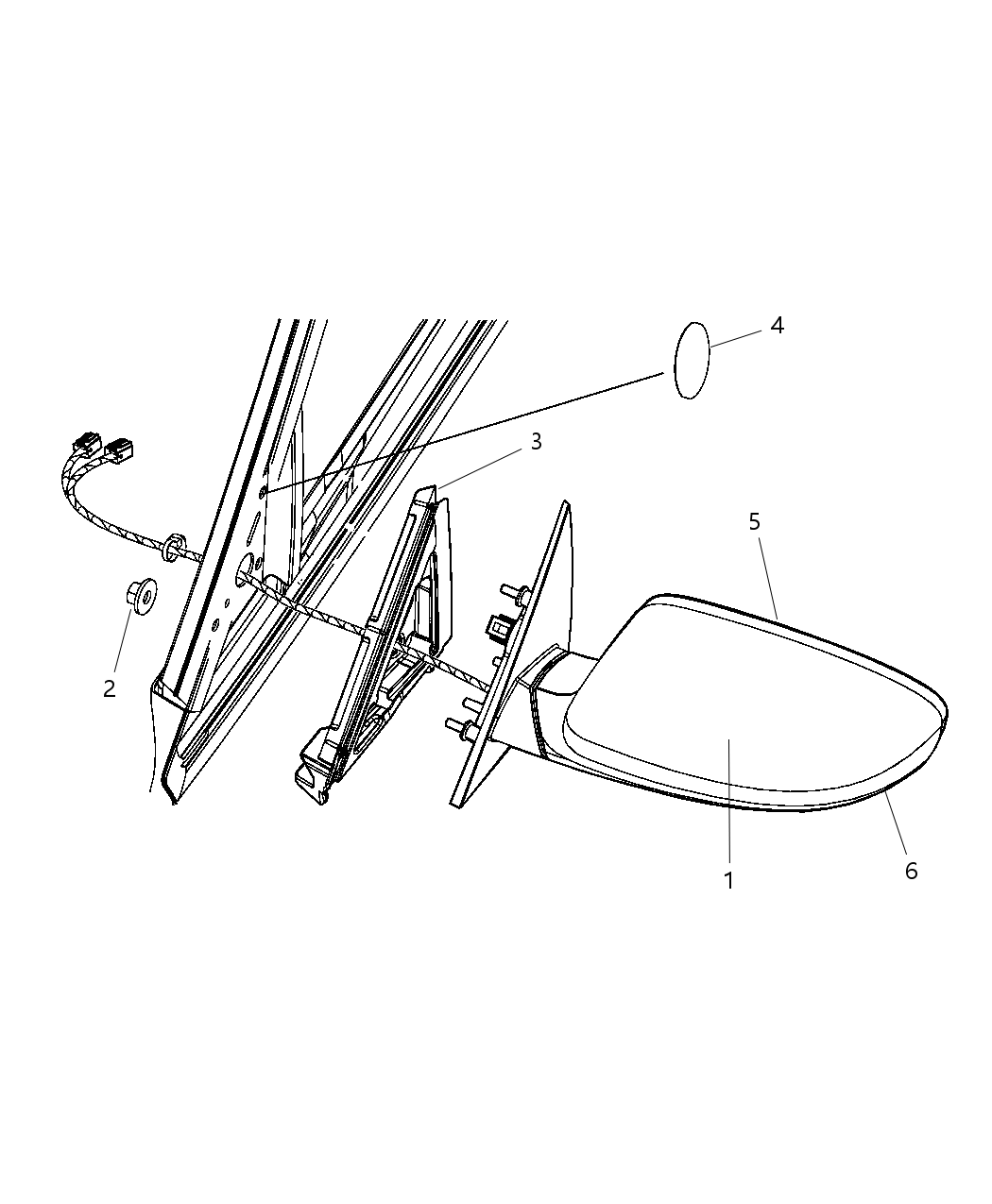 Mopar 68084698AB Seal-Mirror Flag