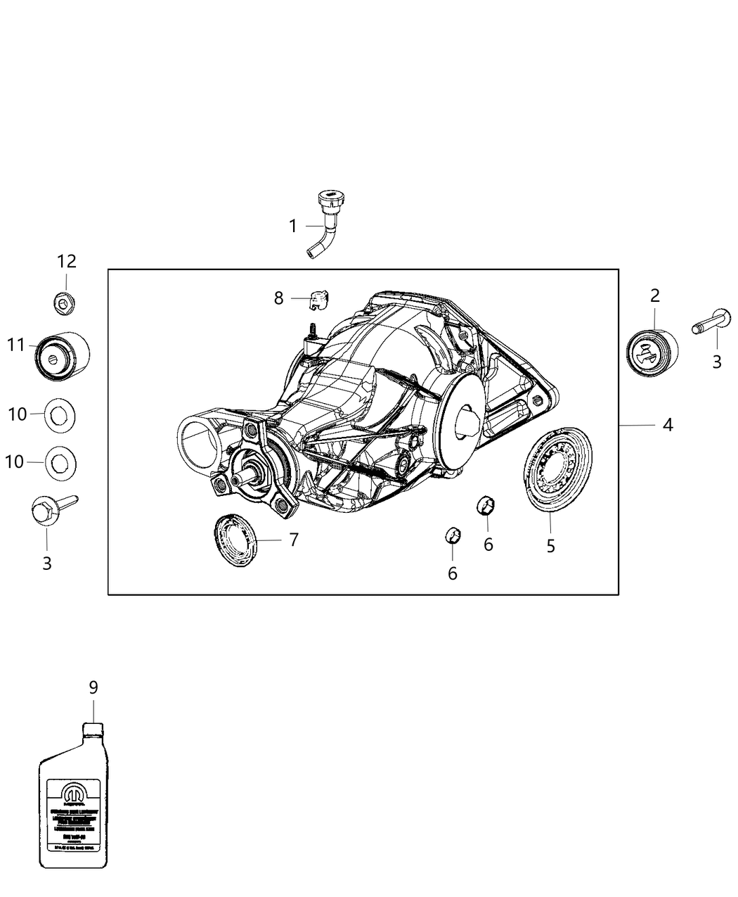 Mopar 68060038AC Differential-Rear Axle