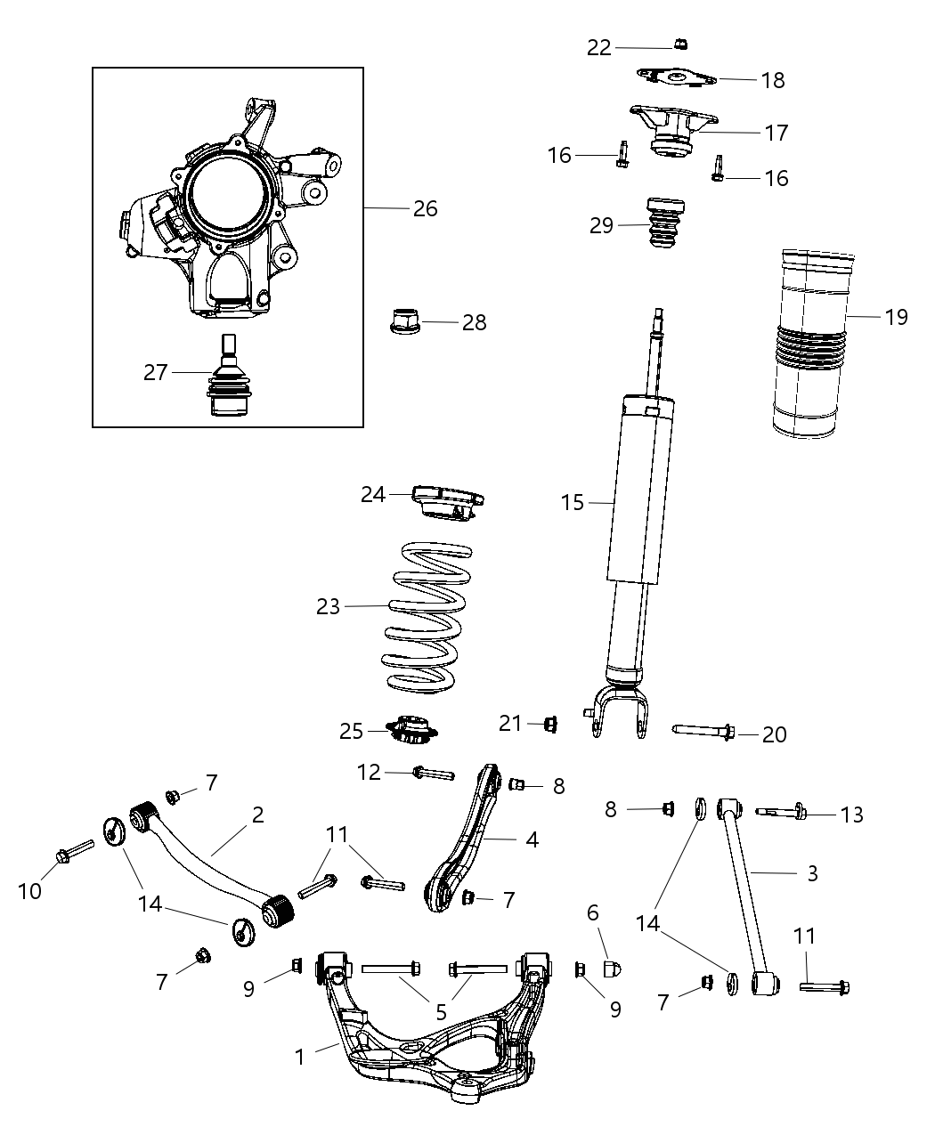 Mopar 68087613AF ABSORBER-Suspension