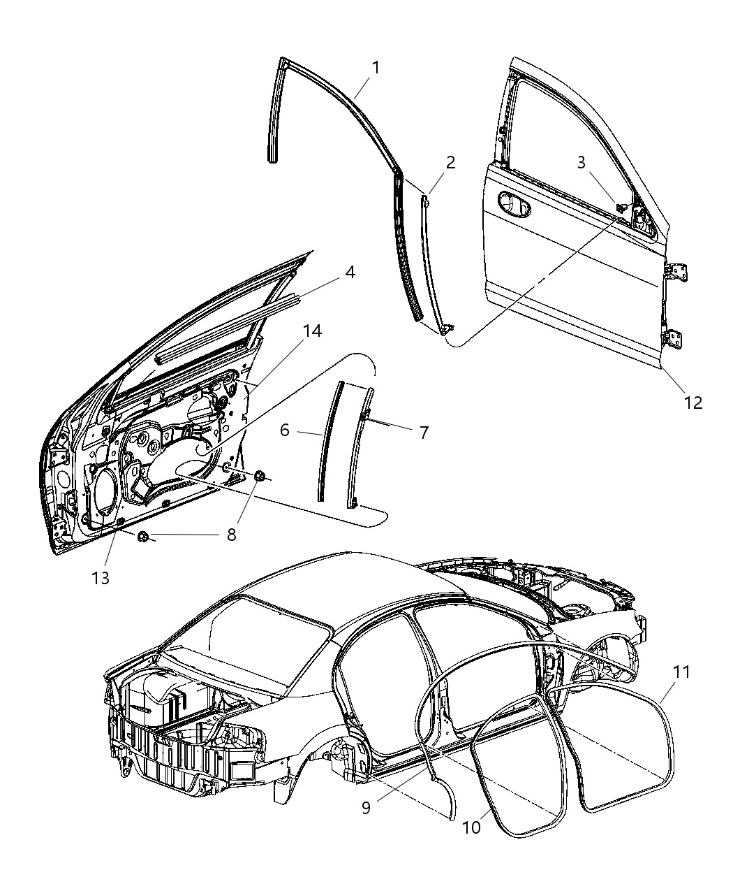 Mopar UJ33XXXAE WEATHERSTRIP-Rear Door Opening