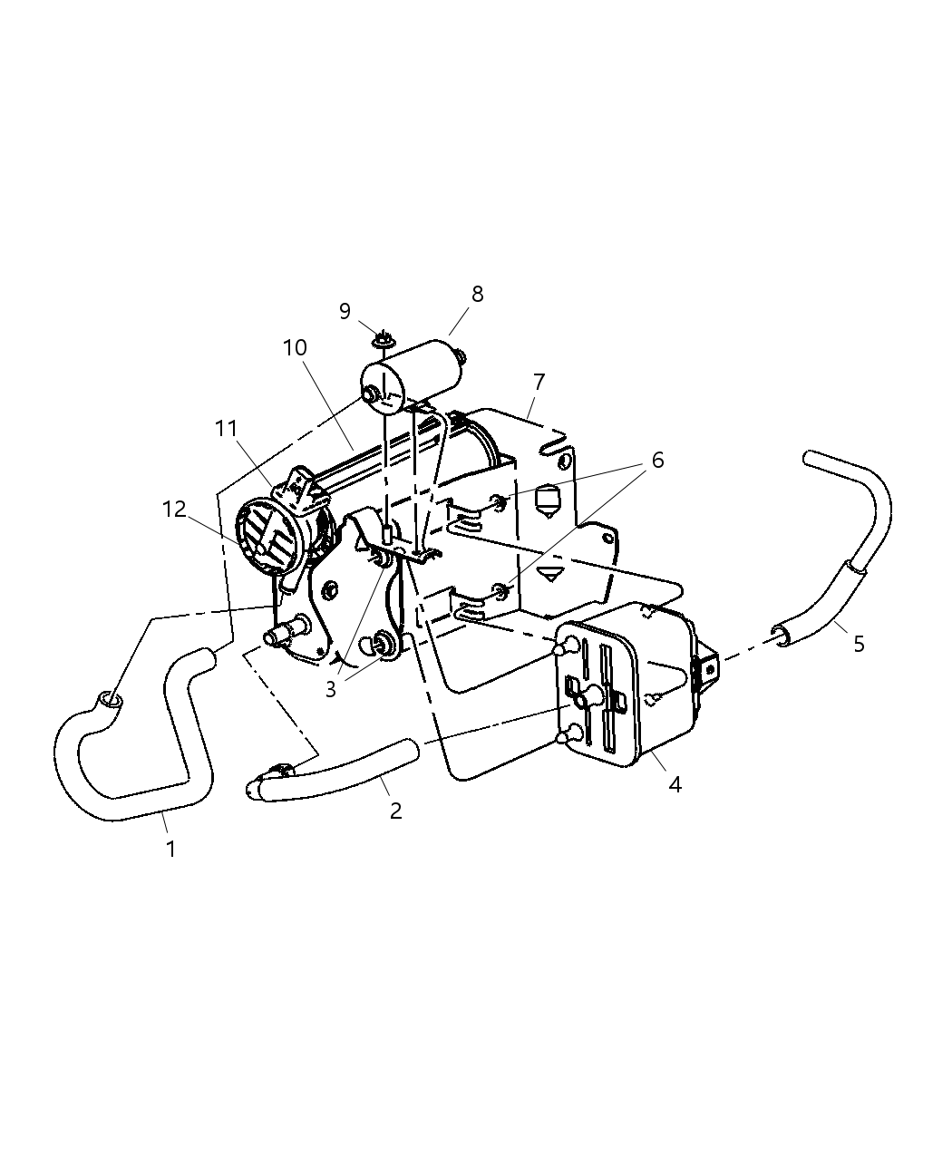 Mopar 52121514AA Hose-Filter To CANISTER