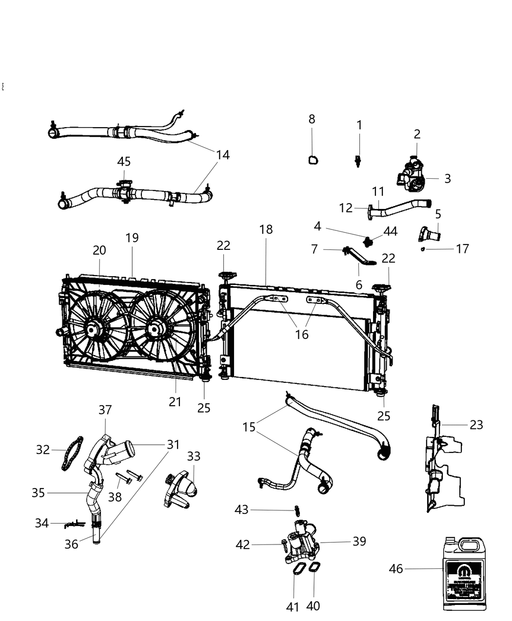 Mopar 5058488AB Bracket-Radiator Hose