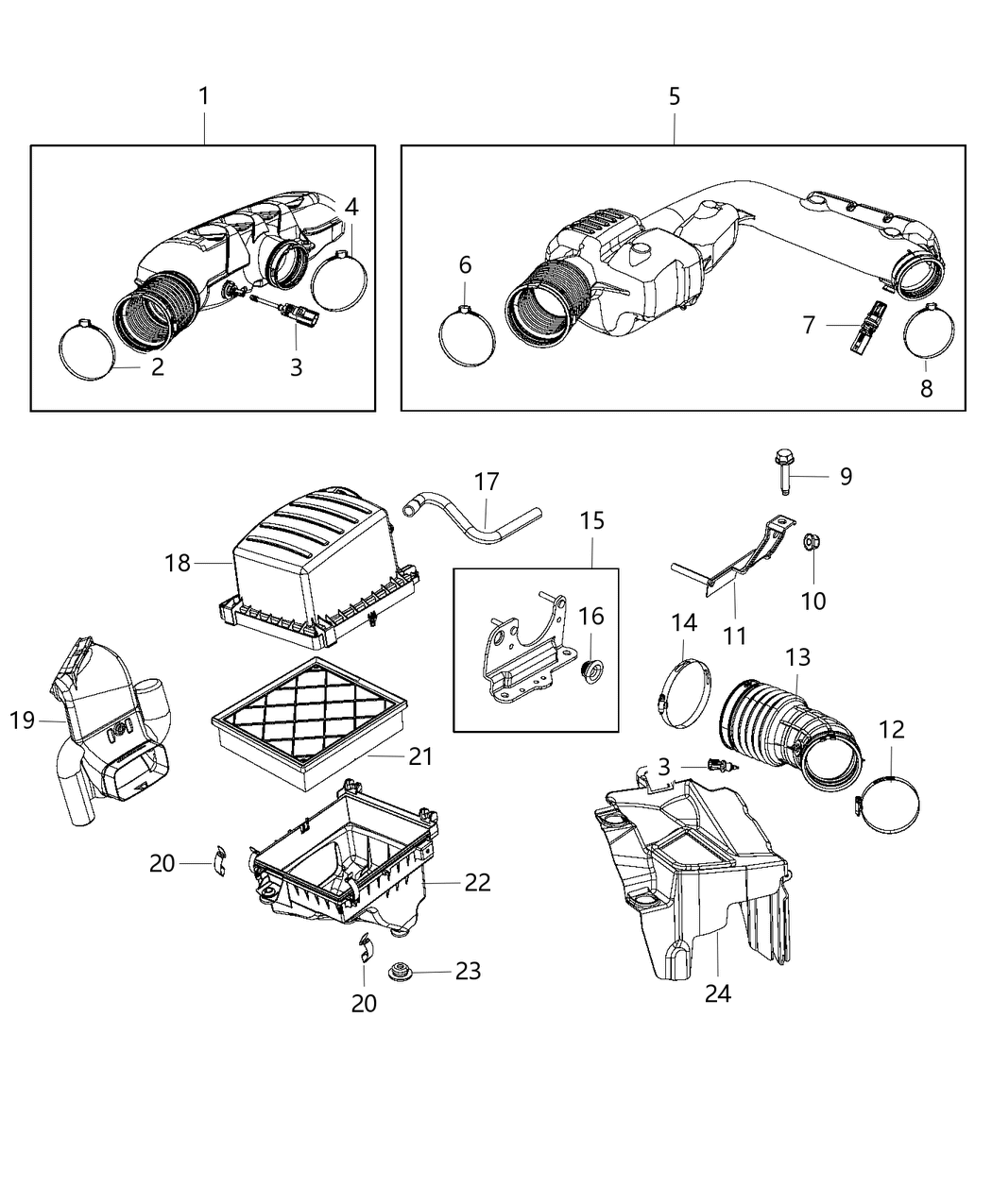 Mopar 5038465AD Fuel Clean Air Duct