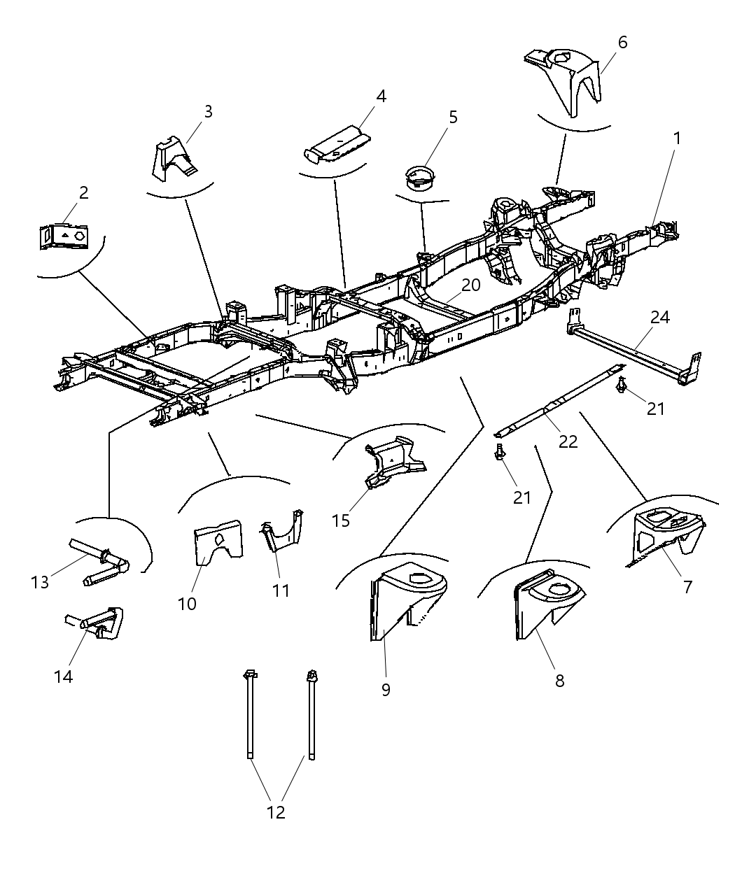 Mopar 52121602AF Frame-Chassis