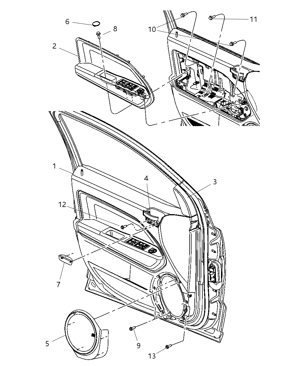 Mopar 1AA192KAAA BOLSTER-Front Door